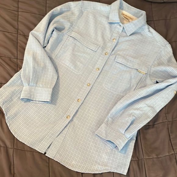 ExOfficio Light Blue Button Down shirt - Picture 1 of 5